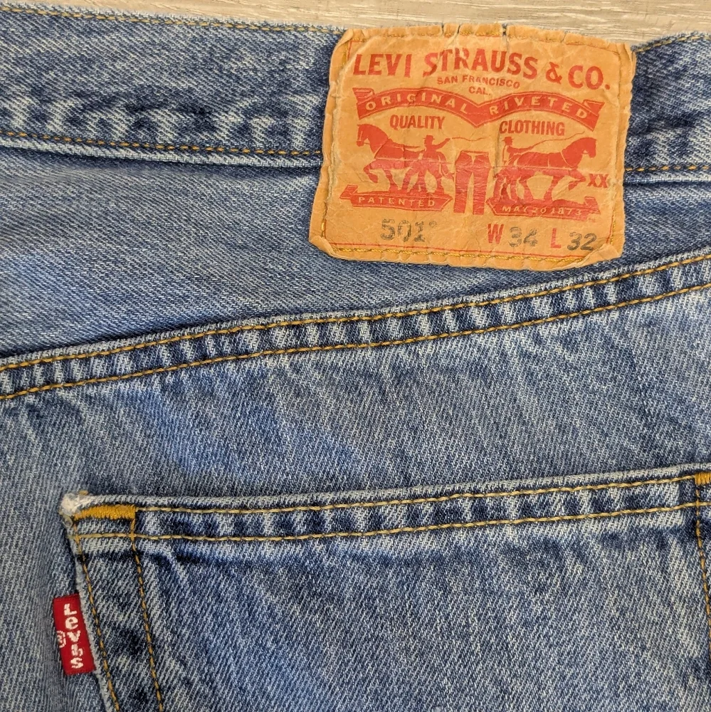 Levi's 501 Straight Blue Jeans - Picture 1 of 11